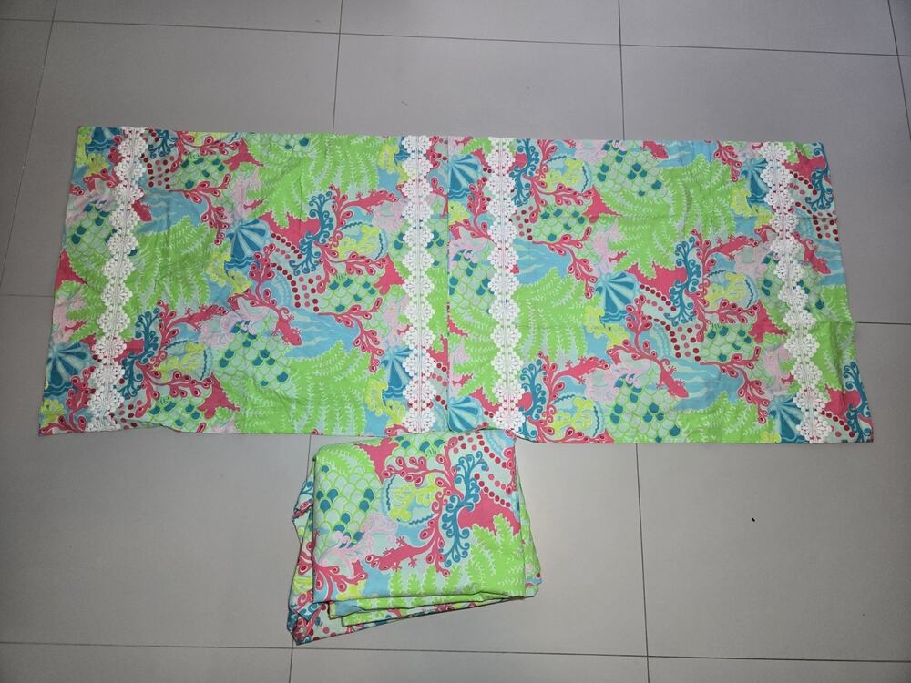 LILLY PULITZER Gecko Garnet Hill Full Queen DUVET Cover & 2 Shams